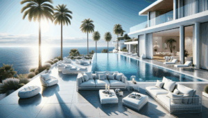 Luxury villas and beach clubs on Marbella Golden Mile