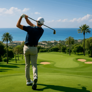 Golfer Playing golf in Marbella golf Course